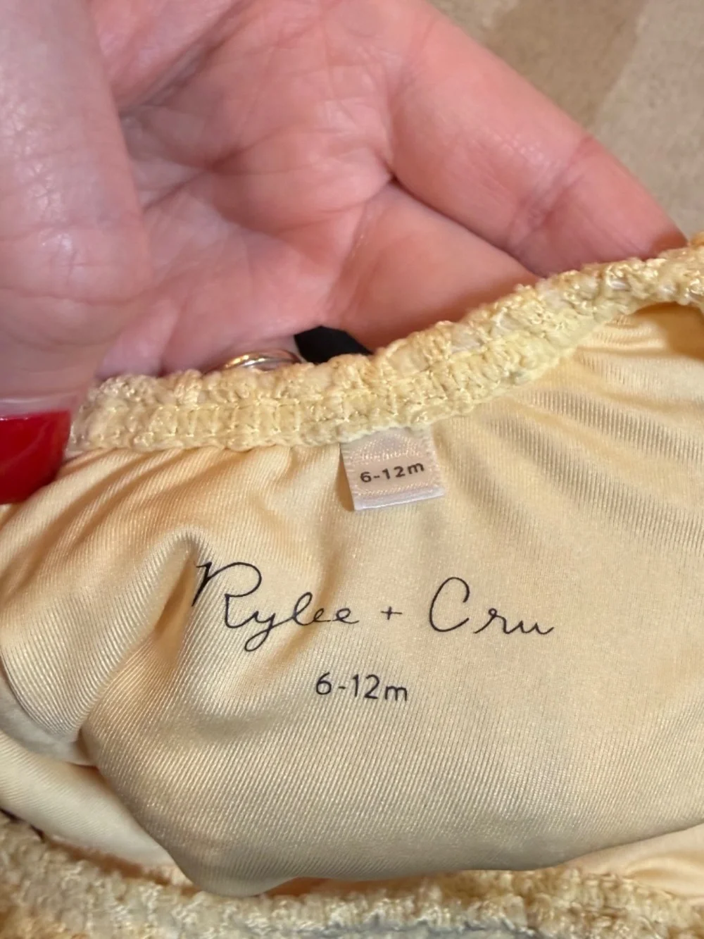 Rylee + Cru Millie One Piece Swimsuit Yellow Crochet 6-12M